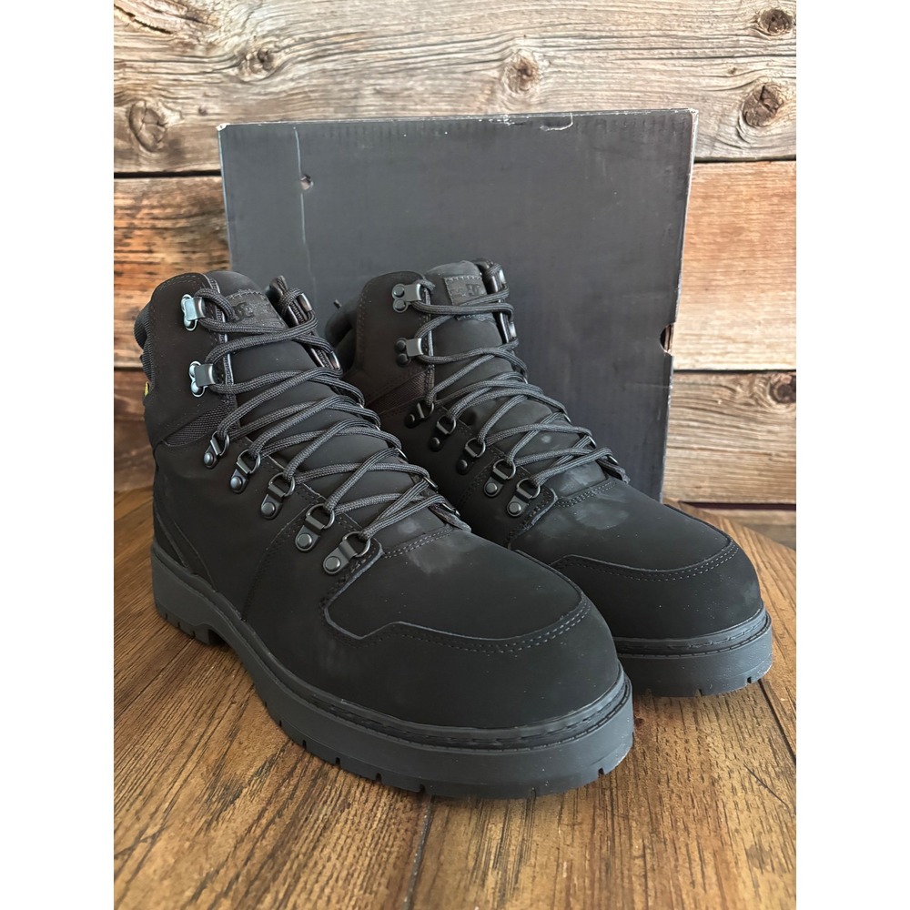 DC Peary TRWork Mens 11.5 M Waterproof Composite Toe Met Guard Work Boots Black - Picture 1 of 7